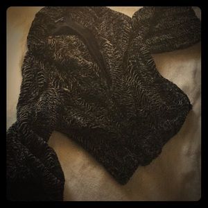 Swing jacket from faux fur